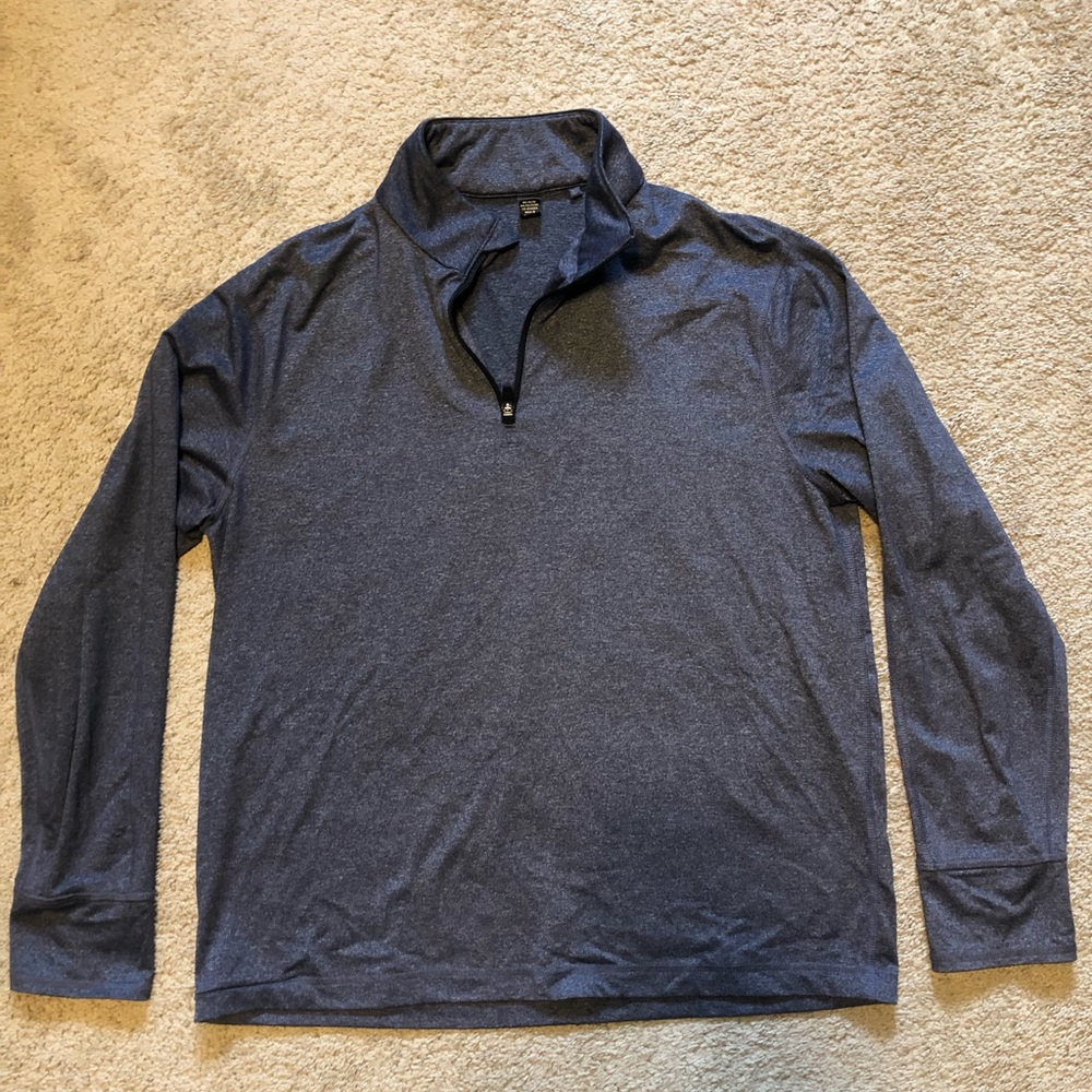 Joseph Abboud 1/4 Zip Pullover Shirt, Blue, size Large